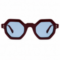 MIVDIOR Freak – Rectangular Tortoise Blue Lens Sunglasses
