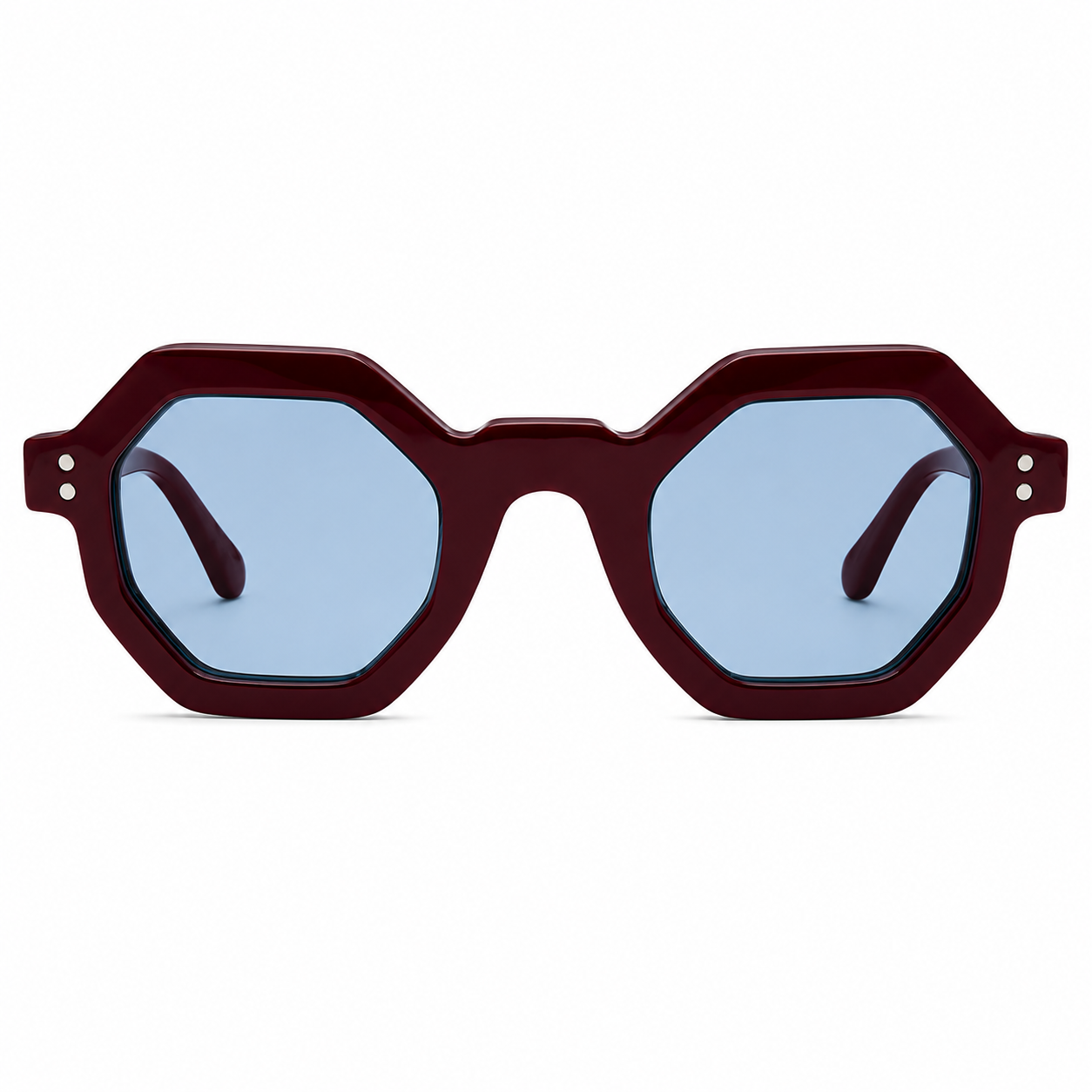 MIVDIOR Freak – Rectangular Tortoise Blue Lens Sunglasses