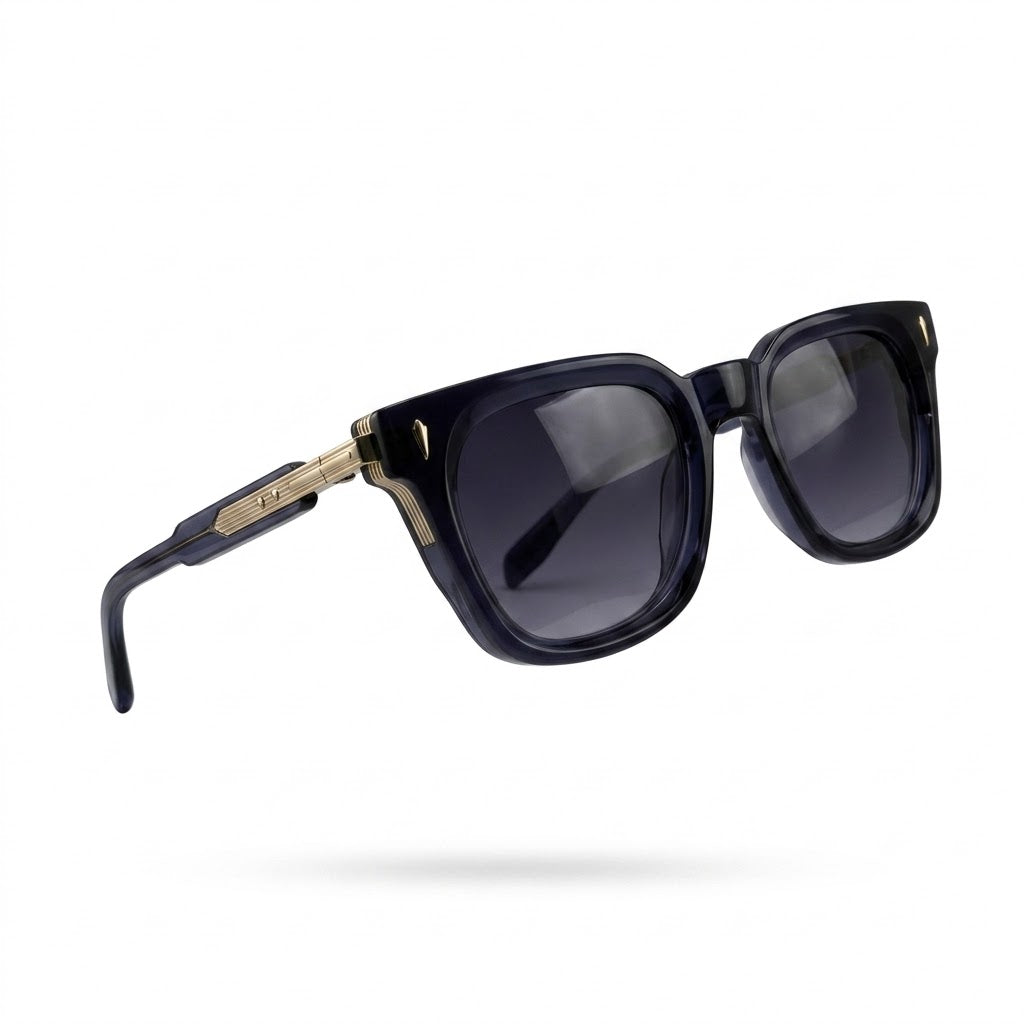 Mivdior Eclipse deep blue crystal Sunglasses