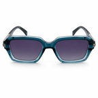 MIVDIOR MMM Polarized UV400 Sunglasses for Men & Women | Premium Nylon Transparent Blue Frame | Gradient Blue Lens | Luxury Fashion Eyewear