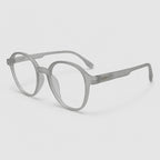 Premium Round Transparent Grey Eyeglasses – Ultra-Lightweight TR90 Minimal Unisex Optical Frame