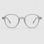Premium Round Transparent Grey Eyeglasses – Ultra-Lightweight TR90 Minimal Unisex Optical Frame