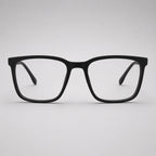 Premium Matte Black Rectangular Eyeglasses – Ultra Lightweight TR90 Unisex Minimal Optical Frame