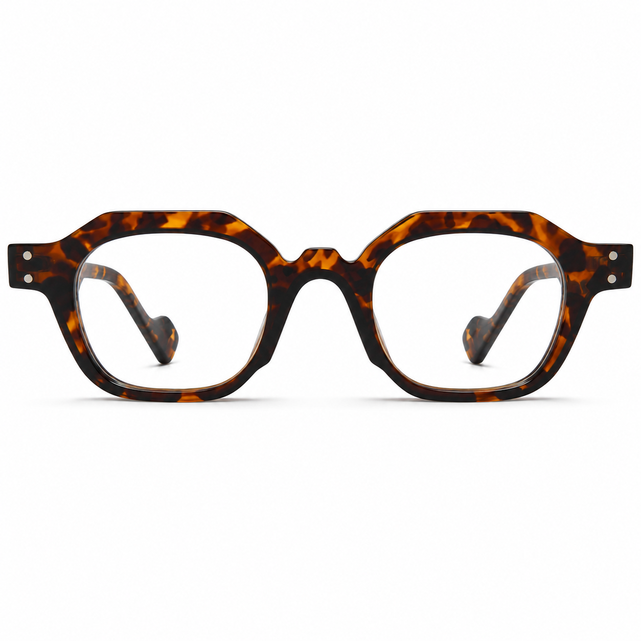 MIVDIOR Hexa Clear Blue Light Glasses for Men & Women | Havana Tortoise Geometric Frame | Premium Computer Eyewear