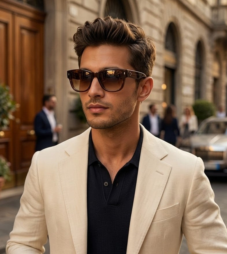Mivdior Zenith CRYSTA TRANSPRANT BROWN  Frame Brown Gradiant Lens SUNGLASSES