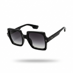 Mivdior Vogue CRYSTA Glossy Black  Frame Black Lens Sunglasses