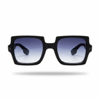 Mivdior Luxe CRYSTA Matt Black  Frame Blue Gradiant Lens Sunglasses