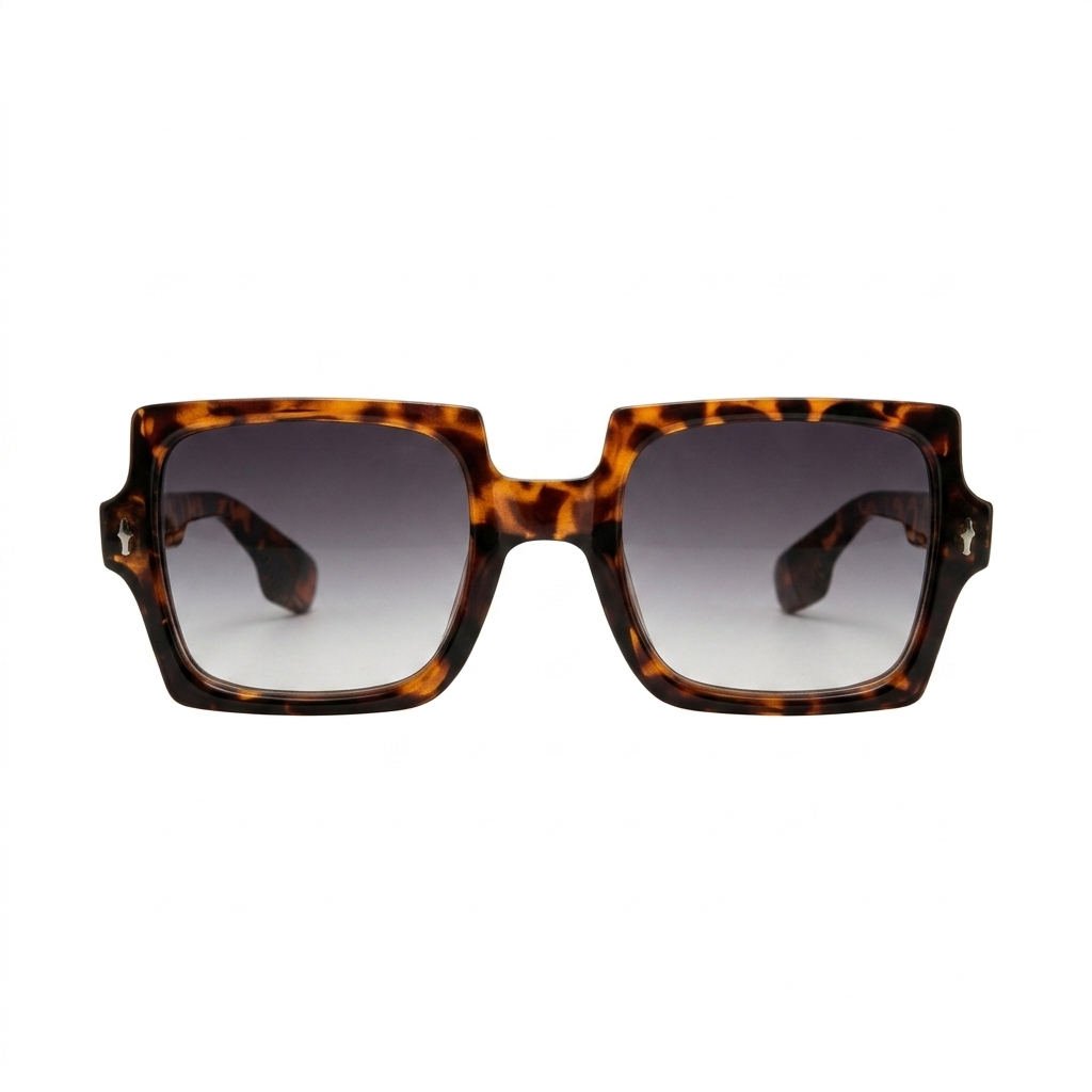 Mivdior Verve CRYSTA Havana Tortoise  Frame Black Lens Sunglasses