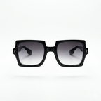 Mivdior Vogue CRYSTA Glossy Black  Frame Black Lens Sunglasses