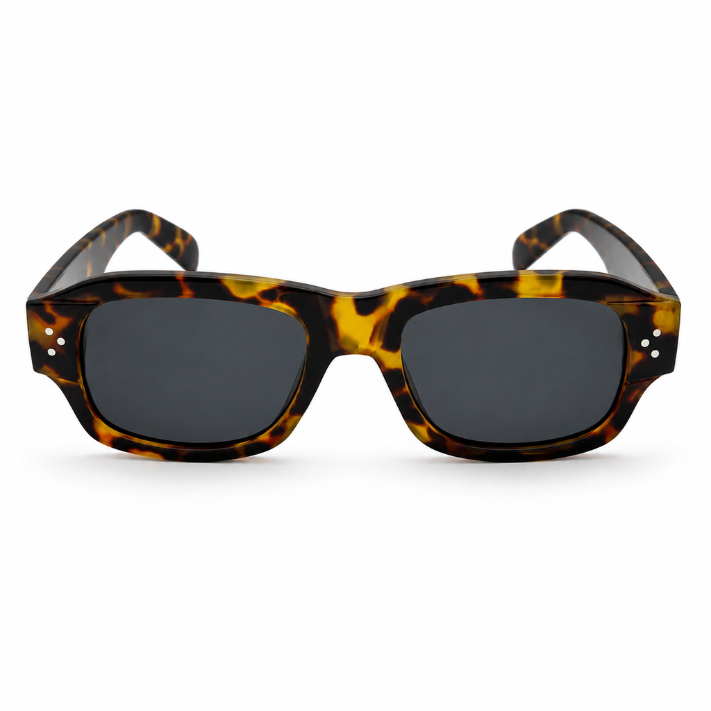 MIVDIOR Freak Rectangle Sunglasses for Men & Women | Premium Angular Frame | UV Protected Blue Tint Lens
