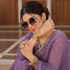 MIVDIOR Purple gradient Premium Jewel Rimless women Sunglasses