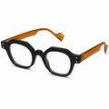 MIVDIOR Hexa Clear Blue Light Glasses for Men & Women | Black & Amber Geometric Frame | Premium Computer Eyewear