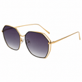 MIVDIOR freak Geometric Gold Black Gradient Sunglasses for Man & Women | Premium Metal Frame | UV Protection | Luxury Fashion Eyewear