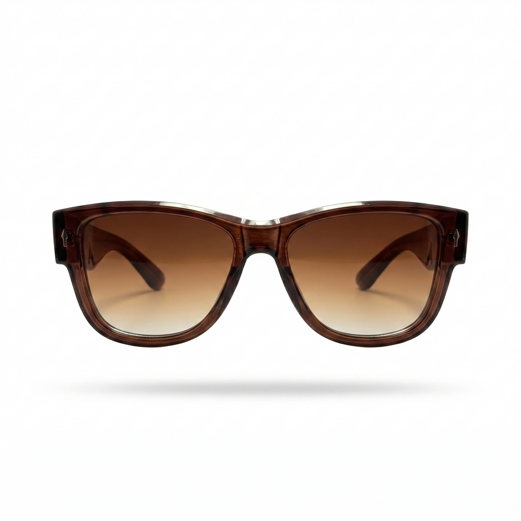 Mivdior Zenith CRYSTA TRANSPRANT BROWN  Frame Brown Gradiant Lens SUNGLASSES