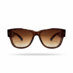 Mivdior Zenith CRYSTA TRANSPRANT BROWN  Frame Brown Gradiant Lens SUNGLASSES