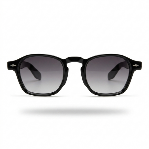 Mivdior Aura CRYSTA Glossy Black  Frame Grey Gradiant Lens Sunglasses