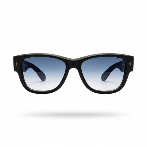 Mivdior Vogue CRYSTA Matt Black  Frame Blue Gradient Lens SUNGLASSES