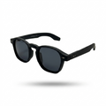 Mivdior Blaze CRYSTA Glossy Black  Frame Black Lens Sunglasses