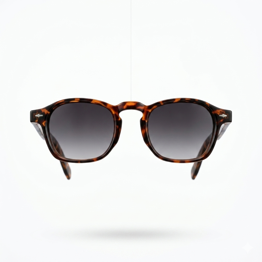 Mivdior Icon CRYSTA Havana Tortoise  Frame Black Lens Sunglasses