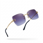 MIVDIOR Ripe Rimless Purple Gradient Luxury Sunglasses for Women | Gold Rimless Frame | Premium Fashion Eyewear