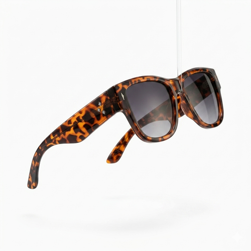 Mivdior Luxe CRYSTA Havana Tortoise  Frame Gradiant Grey Lens SUNGLASSES