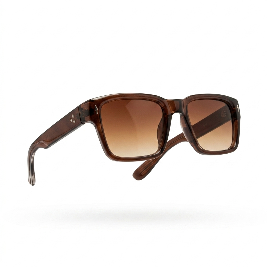 Mivdior Zenith CRYSTA Transparent Brown  Frame Brown Gradiant Lens Sunglasses