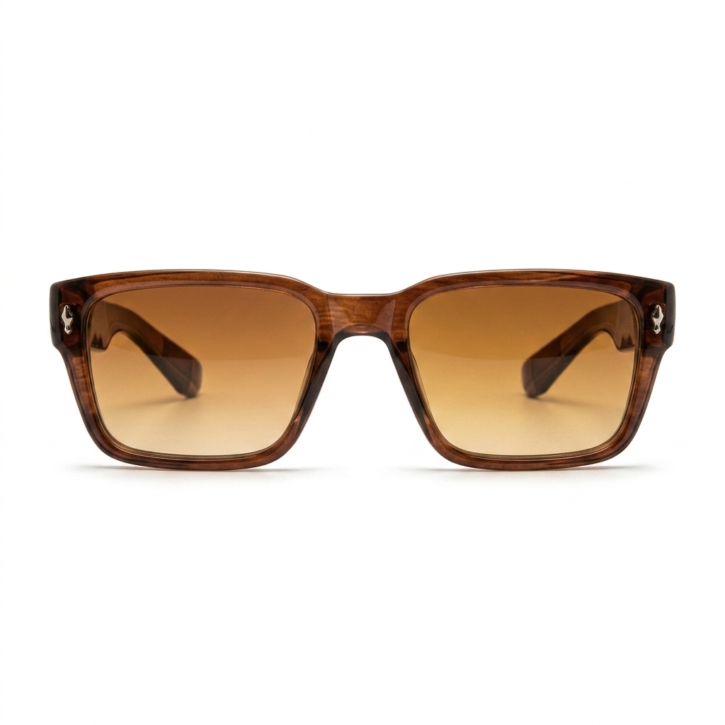 Mivdior Zenith CRYSTA Transparent Brown  Frame Brown Gradiant Lens Sunglasses