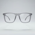 Premium Frost Grey Transparent Square Eyeglasses – Ultra Lightweight TR90 Minimal Unisex Frame