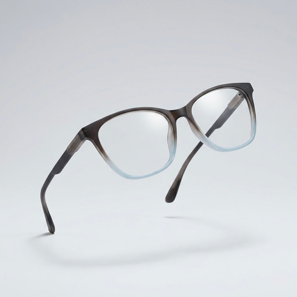 Premium Black Blue-Gradient Square Eyeglasses – Lightweight TR90 Unisex Fashion Optical Frame