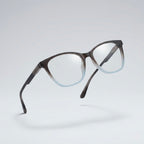 Premium Black Blue-Gradient Square Eyeglasses – Lightweight TR90 Unisex Fashion Optical Frame