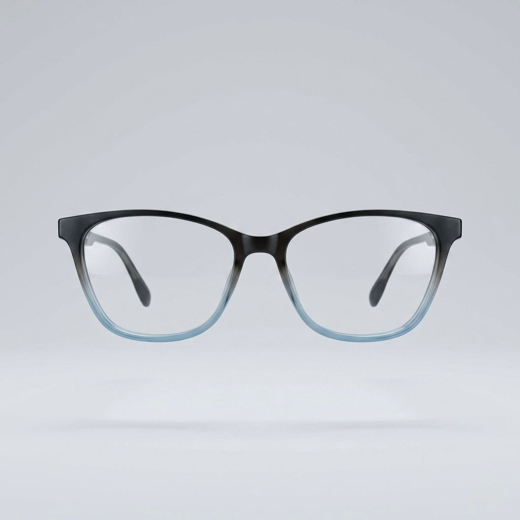 Premium Black Blue-Gradient Square Eyeglasses – Lightweight TR90 Unisex Fashion Optical Frame