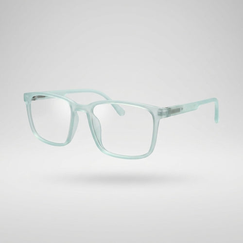Premium Transparent Mint Green Square Frame Eyeglasses – Lightweight TR90 Unisex Clear Lens Optical Glasses