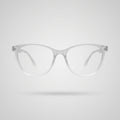 Premium Frost Clear White Cat-Eye Square Eyeglasses – Ultra Lightweight TR90 Unisex Fashion Optical Frame