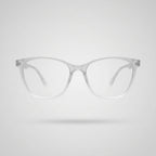 Premium Frost Clear White Cat-Eye Square Eyeglasses – Ultra Lightweight TR90 Unisex Fashion Optical Frame
