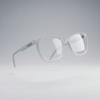 Premium Frost Clear White Cat-Eye Square Eyeglasses – Ultra Lightweight TR90 Unisex Fashion Optical Frame