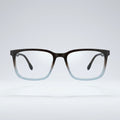 Premium Black to Ice Blue Gradient Square Eyeglasses – Lightweight TR90 Unisex Minimal Optical Frame