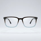 Premium Black to Ice Blue Gradient Square Eyeglasses – Lightweight TR90 Unisex Minimal Optical Frame