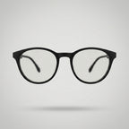 Classic Matte Black Round Eyeglasses Frame – Lightweight Minimal Unisex Optical Wear
