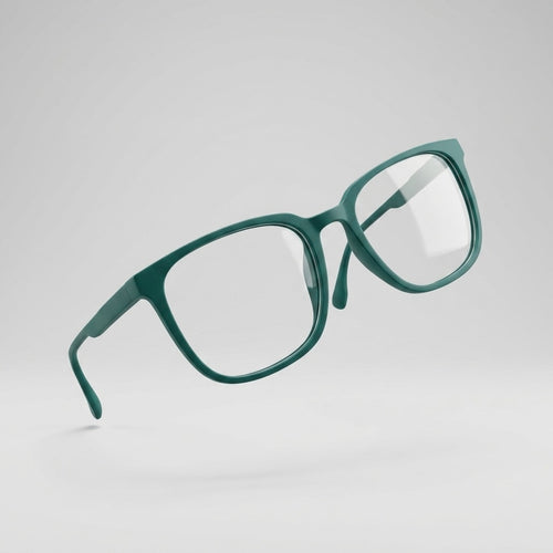 Premium Matte Forest Green Square Eyeglasses Frame – Lightweight Unisex Optical Wear