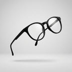 Classic Matte Black Round Eyeglasses Frame – Lightweight Minimal Unisex Optical Wear