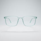 Premium Transparent Mint Green Square Frame Eyeglasses – Lightweight TR90 Unisex Clear Lens Optical Glasses