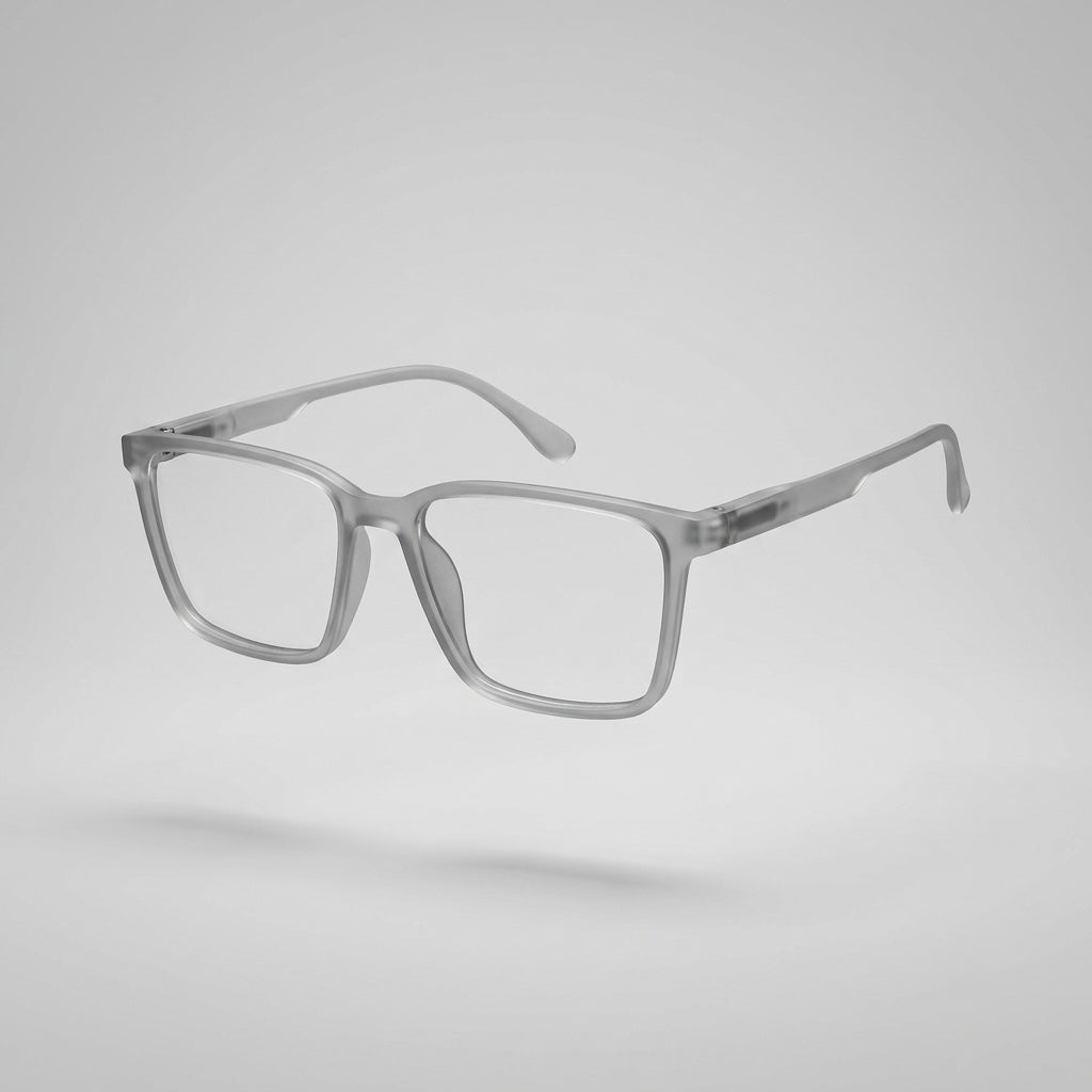 Premium Crystal Clear Transparent Square Eyeglasses – Ultra Lightweight TR90 Minimal Unisex Optical Frame