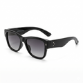 Mivdior Nova CRYSTA Glossy Black  Frame Gradient Grey Lens SUNGLASSES