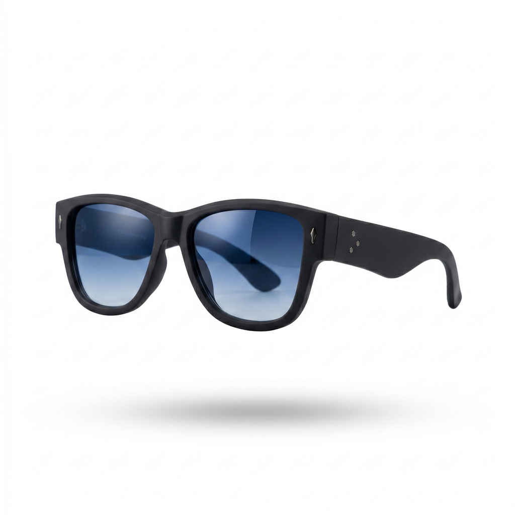 Mivdior Vertex CRYSTA Matt Black  Frame Blue Gradiant Lens Sunglasses