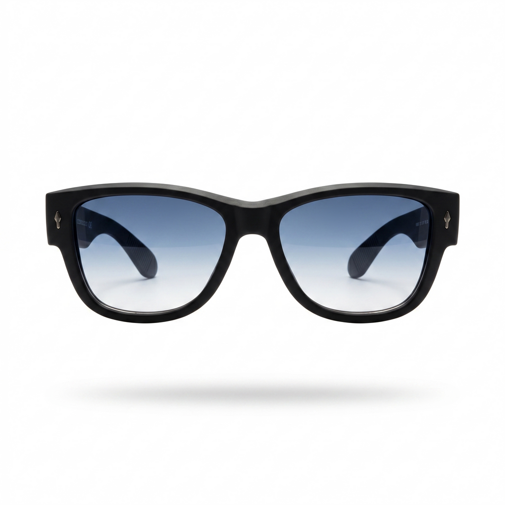 Mivdior Vertex CRYSTA Matt Black  Frame Blue Gradiant Lens Sunglasses
